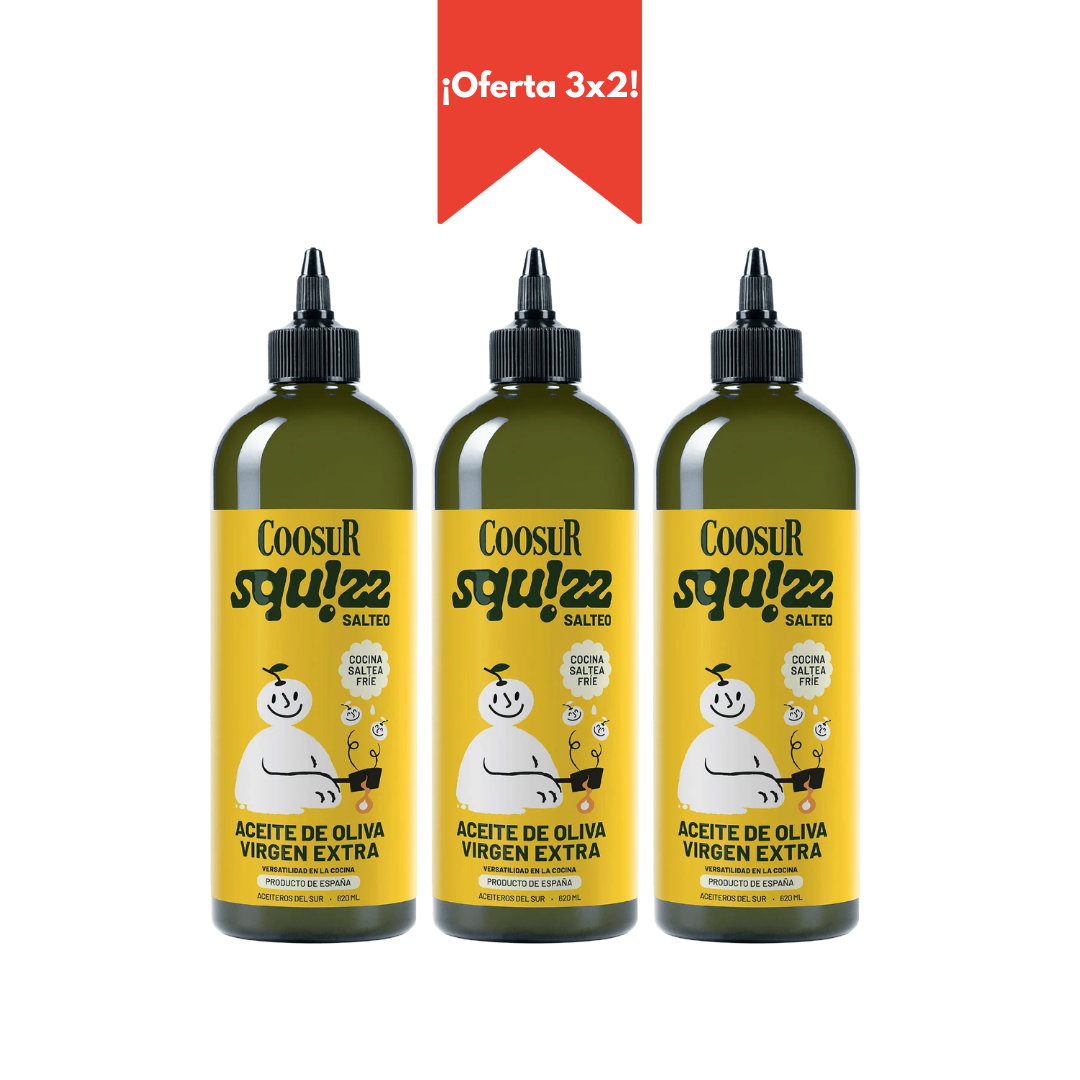 3x2 Aceite de Oliva Virgen Extra Salteo Coosur SQUIZZ 620ml